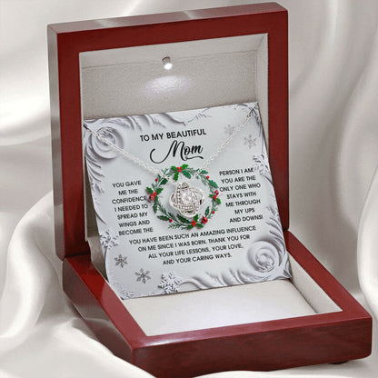 Mom - Spread My Wings - Love Knot Necklace