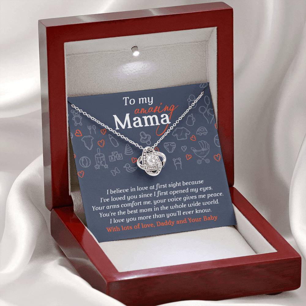 Mom To Be - At First Sight - Love Knot Necklace