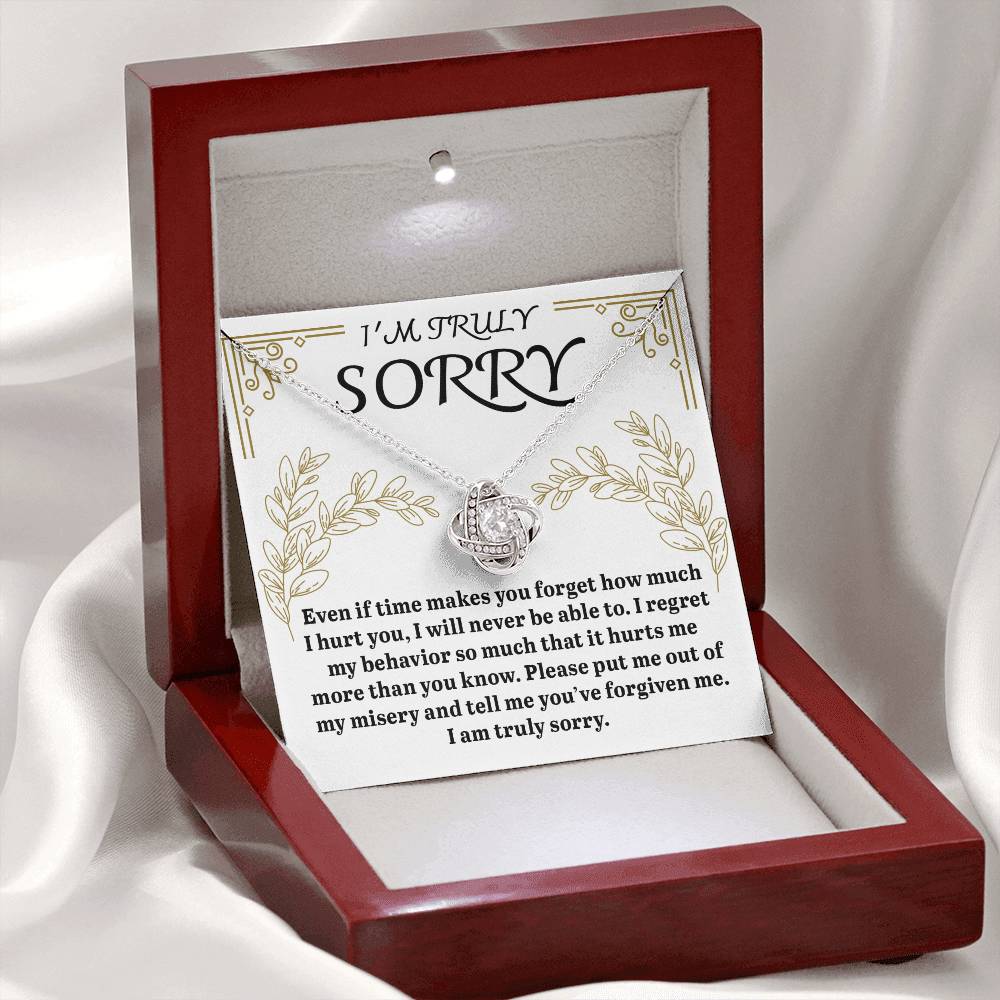 Sorry - It Hurts Me - Love Knot Necklace