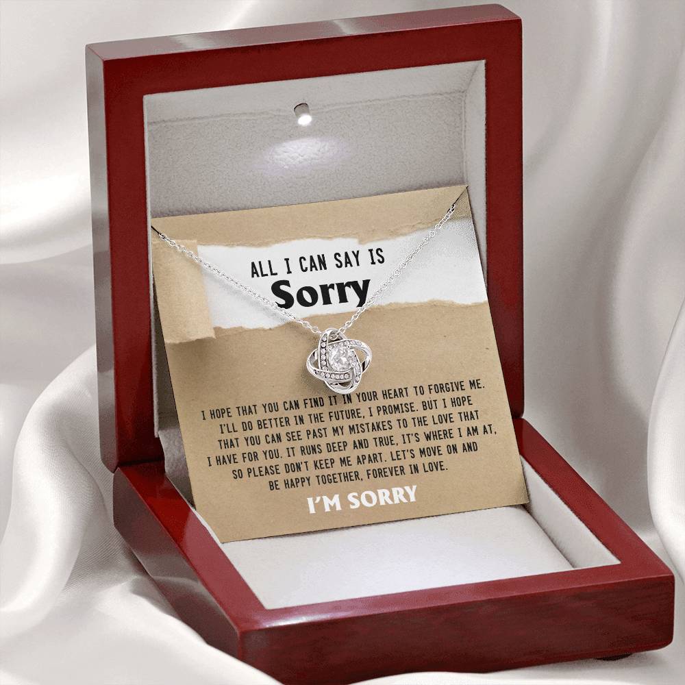 Sorry - Keep Me Apart - Love Knot Necklace