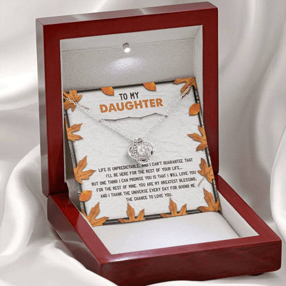 Daughter - My Greatest Blessing - Love Knot Necklace