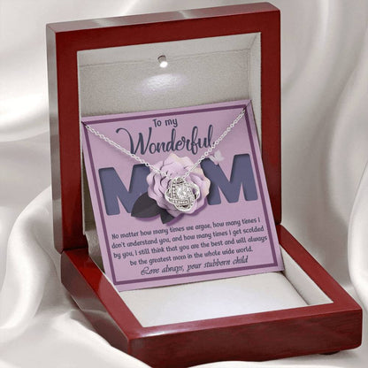 Mom - The Greatest Mom - Love Knot Necklace
