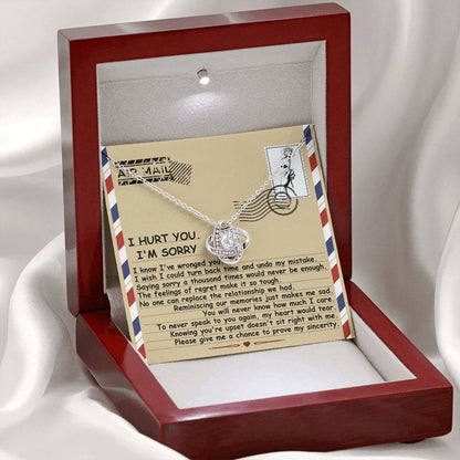 Sorry - Makes Me Sad - Love Knot Necklace