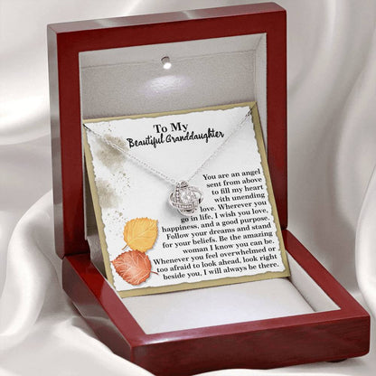Granddaughter - An Angel - Love Knot Necklace