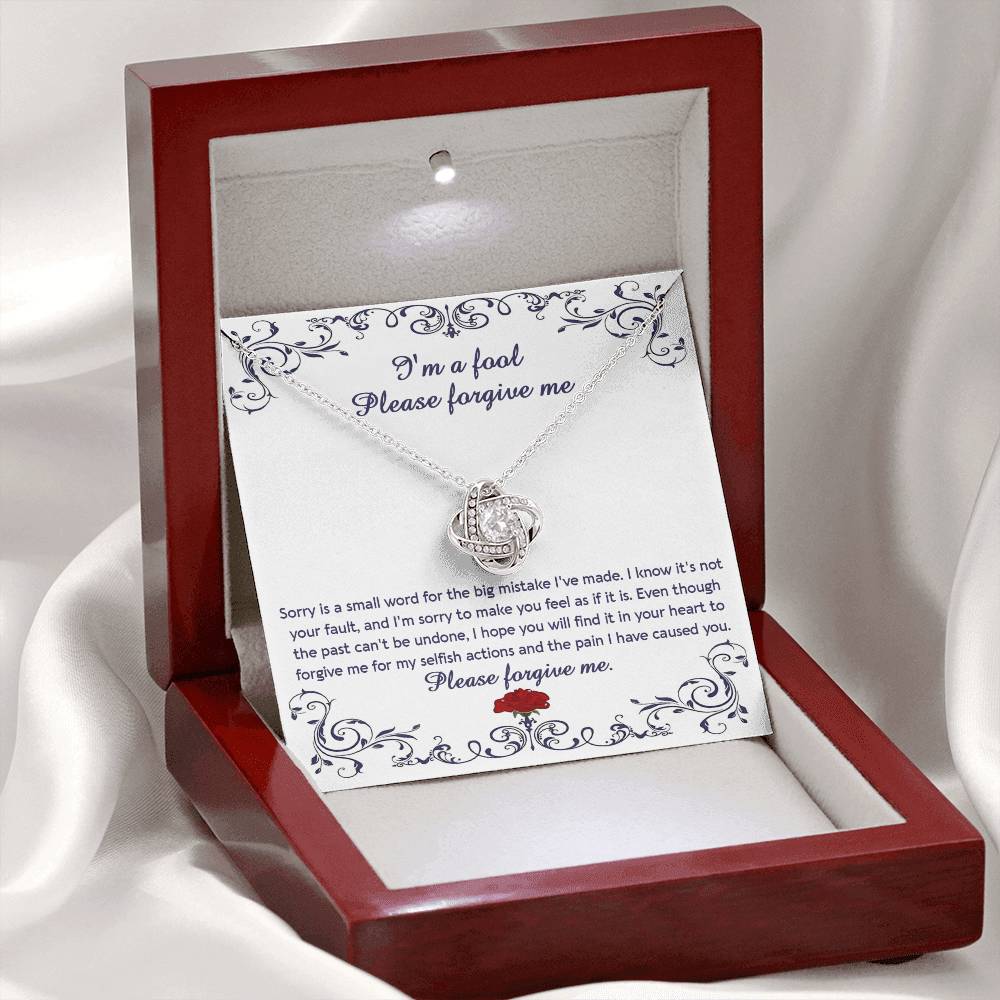 Sorry - I'm A Fool - Love Knot Necklace