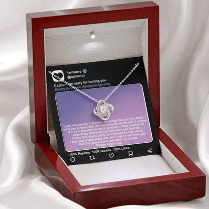 Sorry - Hurt You Badly - Love Knot Necklace