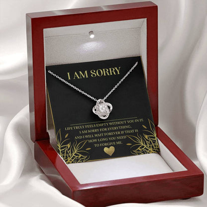Sorry - Without You - Love Knot Necklace