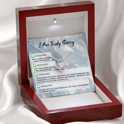 Sorry - Make A Mistake - Love Knot Necklace