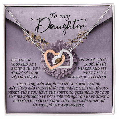 Daughter - Magnificent Girl - Interlocking Hearts