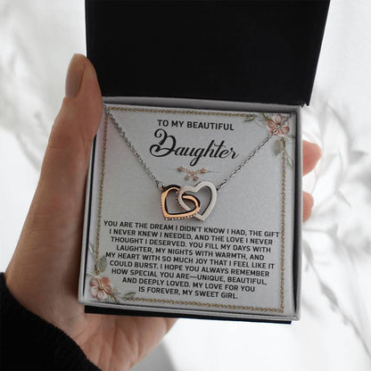 Daughter - My Sweet Girl - Interlocking Hearts