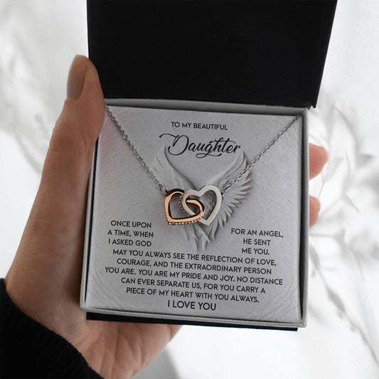 Daughter - An Angel - Interlocking Hearts
