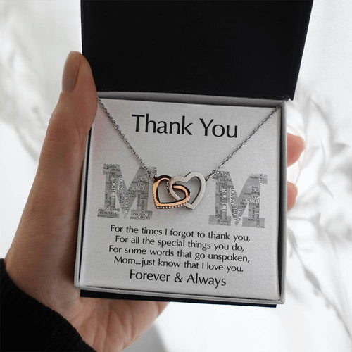 Mom - Thank You - Interlocking Hearts