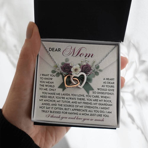 Mom - Guardian Angel - Interlocking Hearts