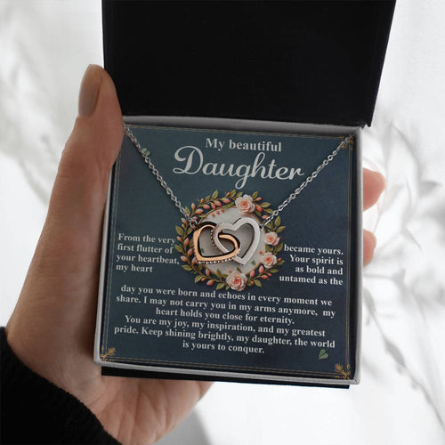 Daughter - First Flutter - Interlocking Hearts