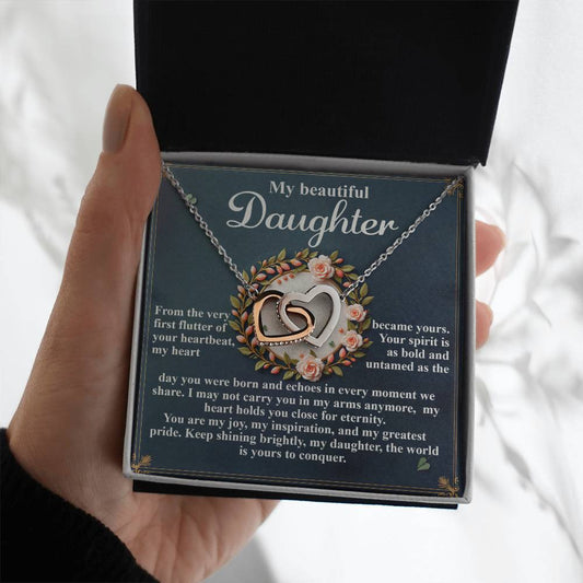 Daughter - First Flutter - Interlocking Hearts