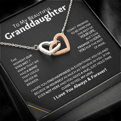 My Beautiful Granddaughter - Love & Light - Interlocking Hearts S9l