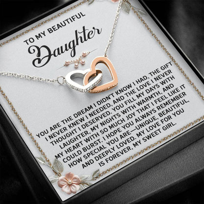 Daughter - My Sweet Girl - Interlocking Hearts