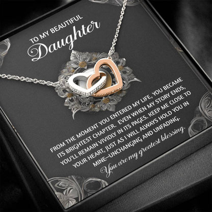 Daughter - Greatest Blessing - Interlocking Hearts