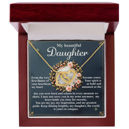 Daughter - First Flutter - Interlocking Hearts