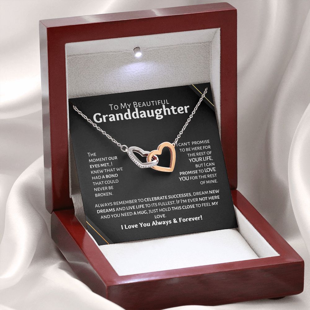 My Beautiful Granddaughter - Love & Light - Interlocking Hearts S9m