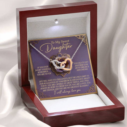Daughter - Greatest Blessing - Interlocking Hearts