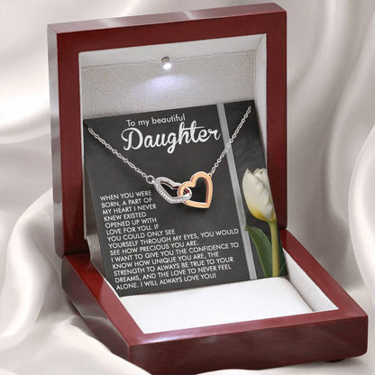 Daughter - Heart Love - Interlocking Hearts