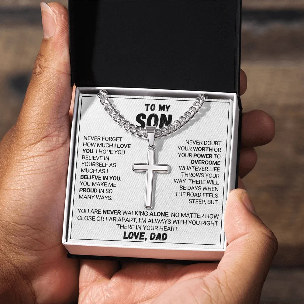To My Son - Forever Love - Cross Necklace