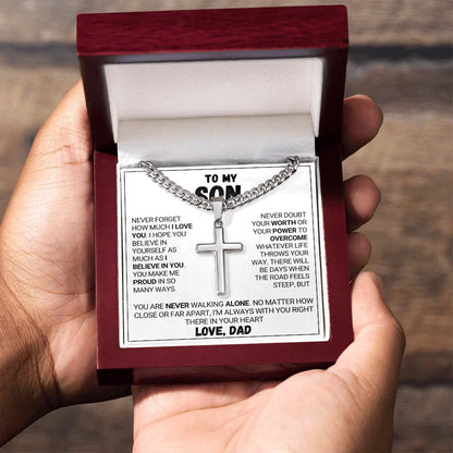 To My Son - Forever Love - Cross Necklace