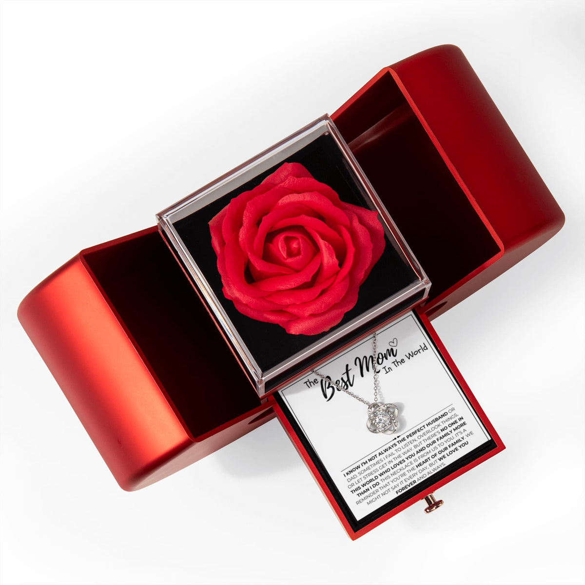 Mom - Forever Rose - Apple Box - Love Knot