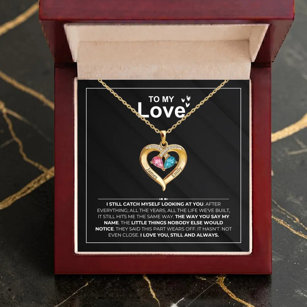 Always Yours - Birthstone Heart Necklace