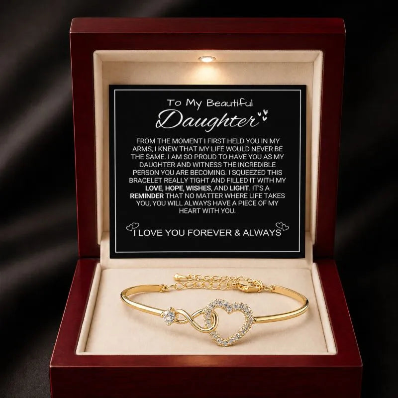 To My Daughter - Forever Linked - Bracelet Gift