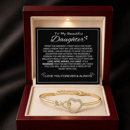 To My Daughter - Forever Linked - Bracelet Gift