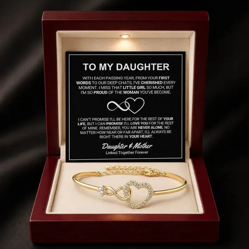 To My Daughter - Forever Linked - Bracelet Gift