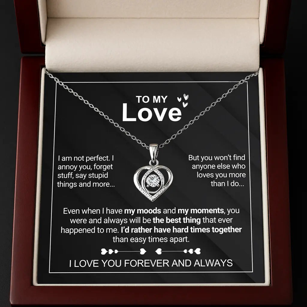 To My Love - Forever & Always Heart Necklace Set