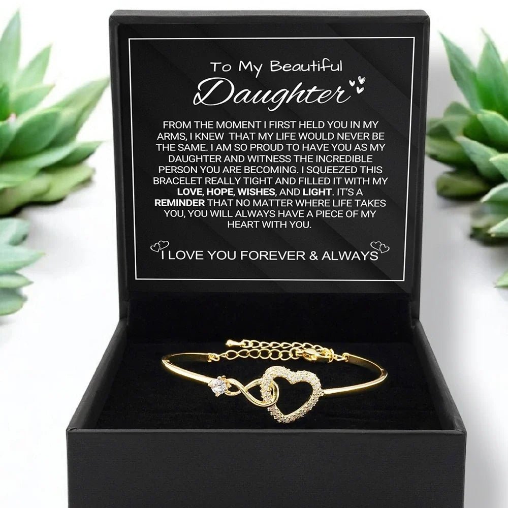 To My Daughter - Forever Linked - Bracelet Set